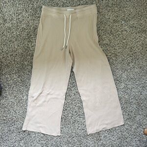 MATE the Label Waffle Wide Leg Cropped Pant - S